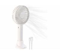 Ventilateur portatif rechargeable - PEARL - VT-95 - Support smartphone - 3 vitesses - Autonomie 5,5h