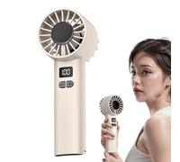 Ventilateur Portatif Rechargeable - Petit Ventilateur Portable | Affichage Numérique 100 Vitesses | Ventillateur Portatif Rechargeable Adapté Pour Voyage Camping Extérieur Maison Bureau Silencieux