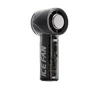 Ventilateur portatif USB 3000 mAh avec double turbine de refroidissement fonction de compression de glace 100 vitesses réglable flux d'air moteur silencieux écran LED 155 x 61 mm pour la maison, le