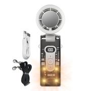 Ventilateur Portatif - Ventilateur Portatif Avec De Refroidissement Instantanée, Mini Ventilateurs À Piles, Ventilateurs De Bureau Pliables, Dispositif De Refroidissement Avec Lumière LED Pour