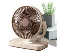 Ventilateur pour la circulation de l'air, ventilateur de bureau rechargeable par USB, rotation à 360 degrés, appareil de refroidissement avec 3 réglages de vitesse et crochet pour salle d'étude