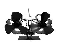 Ventilateur pour poêle alimenté à la chaleur - du brûleur réglable bois, granulés ou en rondins | Accessoire de sécurité contre la surchauffe, circulation de la chaleur, supérieur cuisinière