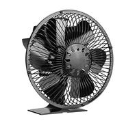 Ventilateur pour poêle, ventilateur de poêle avec couvercle, 5 pales, ventilateur pour maison, brûleur à bois alimenté par la chaleur, Eco silencieux, fort vent, répartition efficace de la chaleur