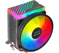 Mars Gaming MCPU33, Ventirad Dual FRGB pour CPU, 3 Heatpipes HCT, TDP 140W, Ventilateur PWM Ultra-silencieux 11 cm, Noir