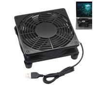 Ventilateur pour routeur de refroidissement - Amplificateur de flux d'air alimenté par USB, ventilateur de ventilation haute vitesse, refroidisseur d'armoire, forte sortie de vent avec fonctionnement