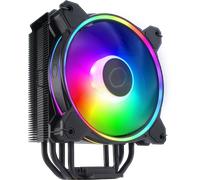 Cooler Master Hyper 212 Halo Refroidisseur Air CPU, Totalement Noir avec Finition Aluminium, 4 x Caloducs à Contact Direct Continu, Ventilateur MF120 Halo2 ARGB, Bracket LGA1700 & AM5 - Noir