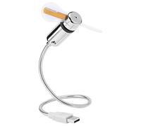 Ventilateur programmable USB LED RGB, Mini Ventilateur Flexible USB avec pales de Ventilateur Souples, Cou Flexible ajusté, Ventilateur USB pour Ordinateur Portable PC Portable