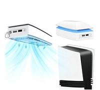 Ventilateur PS5 Pro Anti-Poussière, Refroidisseur Silencieux pour Console Disc/Digital, Système de Refroidissement RGB, 2 USB