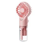 Ventilateur pulvérisateur manuel 1/3 - Fonctionnement à piles, mini sans fil | Ventilateur à brume d'eau à quatre vitesses, appareil de refroidissement rechargeable par USB pour la randonnée, le