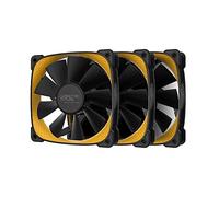 Ventilateur PWM Geometric Future Squama 2505 - Jaune - 120 mm - Lot de 3 - Haute performance - PWM 4 broches - (GEO-S2505Y-3)