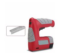 Ventilateur Radial, Agrafeuse électrique agrafeuse sans fil cloueuse meubles agrafeuse for cadre agrafes travail du bois USB Rechargeable avec 2500 pièces clou(RED with nails)