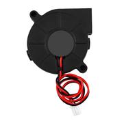 Ventilateur radial CC 12 V/24 V 50 mm, kit de refroidissement turbo haute vitesse à faible bruit pour imprimante 3D, dissipateurs thermiques d'extrudeuse, noir 50 x 15 mm (12V)