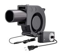 Ventilateur radial de 12 V, ventilateur de refroidissement réglable, ventilateur à turbine de 220 V avec régulateur de vitesse pour pique-nique, chauffages de camping et poêle de cheminée gonflable