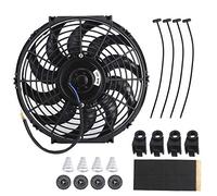 Ventilateur Radiateur Slim 12 Pouces, 12V, Kit de Montage Inclus - Haute Efficacité, Design Compact, Refroidissement Complet Moteur