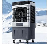Ventilateur rafraîchissant portable, Refroidisseur d'air par évaporation 80 L, 3 modes, 3 vitesses, minuterie 6 heures, 51 x 38 x 110 cm.