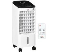 HomCom Climatiseur 3 en 1 – refroidisseur/ventilateur/humidificateur télécommande 3 vitesses blanc