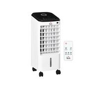 Ventilateur rafraichisseur humidificateur 3 en 1 - roulettes, télécommande - silencieux oscillant 65W - réservoir 3,5L - blanc noir