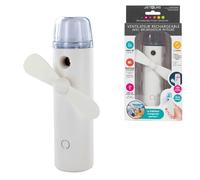 Ventilateur Rechargeable - CMP - Brumisateur Intégré - 3 Modes - Poche - Blanc