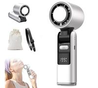 Ventilateur réfrigéré portable, ventilateur à main à 100 vitesses, pliable à 90°, portable 3 en 1, avec écran LED, technologie de circulation d'air réfrigérée comme dans un congélateur