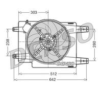 Ventilateur, refroidissement moteur DENSO DER01011