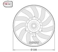 Ventilateur de radiateur DER02008 DENSO pour AUDI A7 Sportback A6 C7 A6 C7 Avant