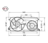 Ventilateur, refroidissement moteur DENSO DER10009