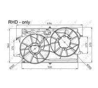 Ventilateur, refroidissement moteur NRF 47033