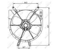 Ventilateur, refroidissement moteur NRF 47042