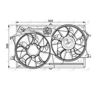 Ventilateur, refroidissement moteur NRF 47061