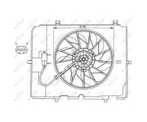 Ventilateur, refroidissement moteur NRF 47067