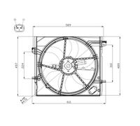 Ventilateur, refroidissement moteur NRF 47897
