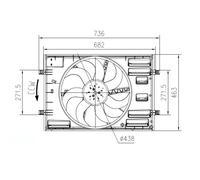 Ventilateur, refroidissement moteur NRF 47916