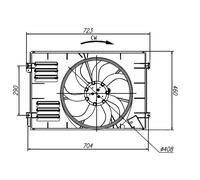 Ventilateur, refroidissement moteur NRF 47925