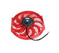Ventilateur Refroidissement Moteur Rouge 12" Pouces Universel Mince Ventilateur À Condensateur Push Pull Ventilateurs Refroidissement Radiateur Électrique 12V 80W Kit Montage 2000 Tr/min