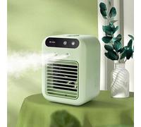 Ventilateur Refroidisseur d'air Portable - Mini Ventilateur Rechargeable 3 en 1 avec 2 Vitesses de Brume, Refroidisseur par évaporation Personnel Silencieux alimenté par USB pour la Maison, Le