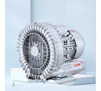 Ventilateur régénératif Industriel ZYXWLC, Souffleur à Anneau Vortex Haute Pression, 1100 W, 220 V, Argenté, pour l'aération des eaux usées d'aquarium et d'étang à Poissons