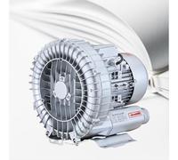 Ventilateur Régénératif, Souffleur Régénératif, Pompe à Vide Industrielle for soufflage ou Aspiration d'air, souffleur Vortex d'aération des eaux usées, monophasé, Faible Bruit(1100W/1.49HP)