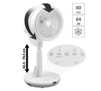 Sichler Haushaltsgeräte Ventilateur répartiteur 3D réglable en hauteur Ø 22 cm 60 W