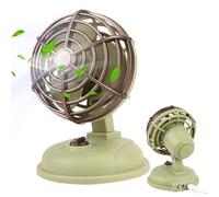 Ventilateur rétro en plein air, fan de décoration de la maison vintage - Accessoire de bureau rétro, refroidissement vent fort avec pour salon, chambre, voyage, camping, voiture