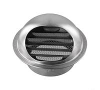 Ventilateur rond en acier inoxydable pour ventilation et climatisation - Pour sèche-linge - Salle de bain - Cuisine - Avec joint de ventilation - Écran mural en maille pour extérieur (100 mm/150 mm