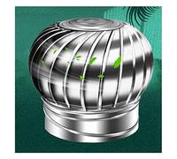 Ventilateur rotatif à turbine en acier inoxydable 450 mm - Capuchon de capot de cheminée anti-courant d'air, ventilation rotative pour un échappement efficace du toit, et résistant aux intempéries