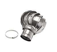 Ventilateur rotatif à turbine en acier inoxydable - Bouchon de cheminée rotatif avec anti-courant d'air pour casseroles standard (acier 201 150 mm) - Améliore la ventilation du toit et réduit la