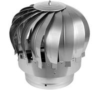 Ventilateur rotatif, chapeau de cheminée anti-refoulement en acier inoxydable pour toiture d'usine, compatible avec la plupart des chapeaux de cheminée standard, turbine de ventilation rotative (150