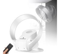 Ventilateur sans pales de bureau ou mural,35 cm Ventilateur mural pour chambre avec télécommande,Ventilateur Silencieux sans Pale de bureau,7-2 vitesses,Minuterie,Oscillant à 80°(Blanc)