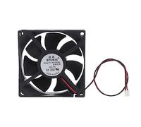 Ventilateur silencieux à roulement à manchon haute vitesse 8 cm pour 5 V 12 V 24 V 2 broches pour ventilateur d'échappement de refroidissement sans balais 3300 tr/min CPU Se refroidissement par