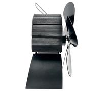 Ventilateur silencieux alimenté par la chaleur pour cheminées avec 5 lames et jauge de température, aucun besoin d'électricité nécessaire Ventilateur de poêle en aluminium