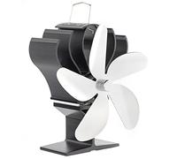 Ventilateur silencieux alimenté par la chaleur pour poêle à bois 5 pales pour bûches silencieux avec thermomètre alimenté par la chaleur pour brûler