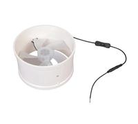 Ventilateur silencieux en PVC 39 dB 200 mm 12 V 360 CFM avec interrupteurs marche/arrêt pour maison, bureau, salle de bain, utilisation silencieuse