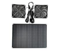 Ventilateur solaire 15 W/12 V avec panneau solaire 15 W et double ventilateur portable 12 V pour un habitat efficace et une volaille