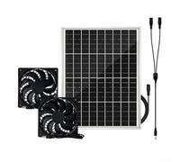 Ventilateur solaire 15 W avec panneau monocristallin intégré pour ventilation de salle de bain dans les abris hors réseau et les petites zones d'élevage (double ventilateur)